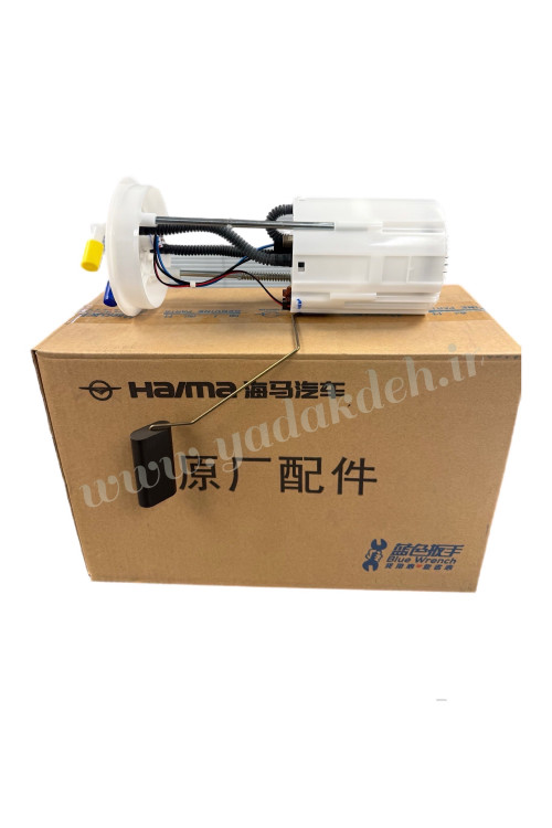 تصویر کامل پمپ بنزین هایما S7 ایساکو اصلی، با نمایش فلوتر و درجه سوخت