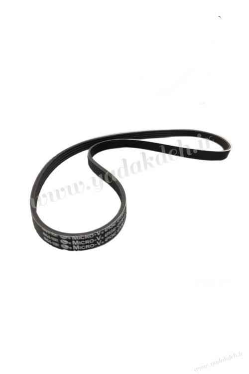 تصویر تسمه واتر پمپ و دینام هایما S7، با نمایش کامل طول تسمه و آجهای شیاری