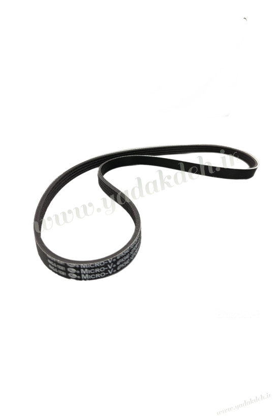 تصویر تسمه واتر پمپ و دینام هایما S7، با نمایش کامل طول تسمه و آجهای شیاری