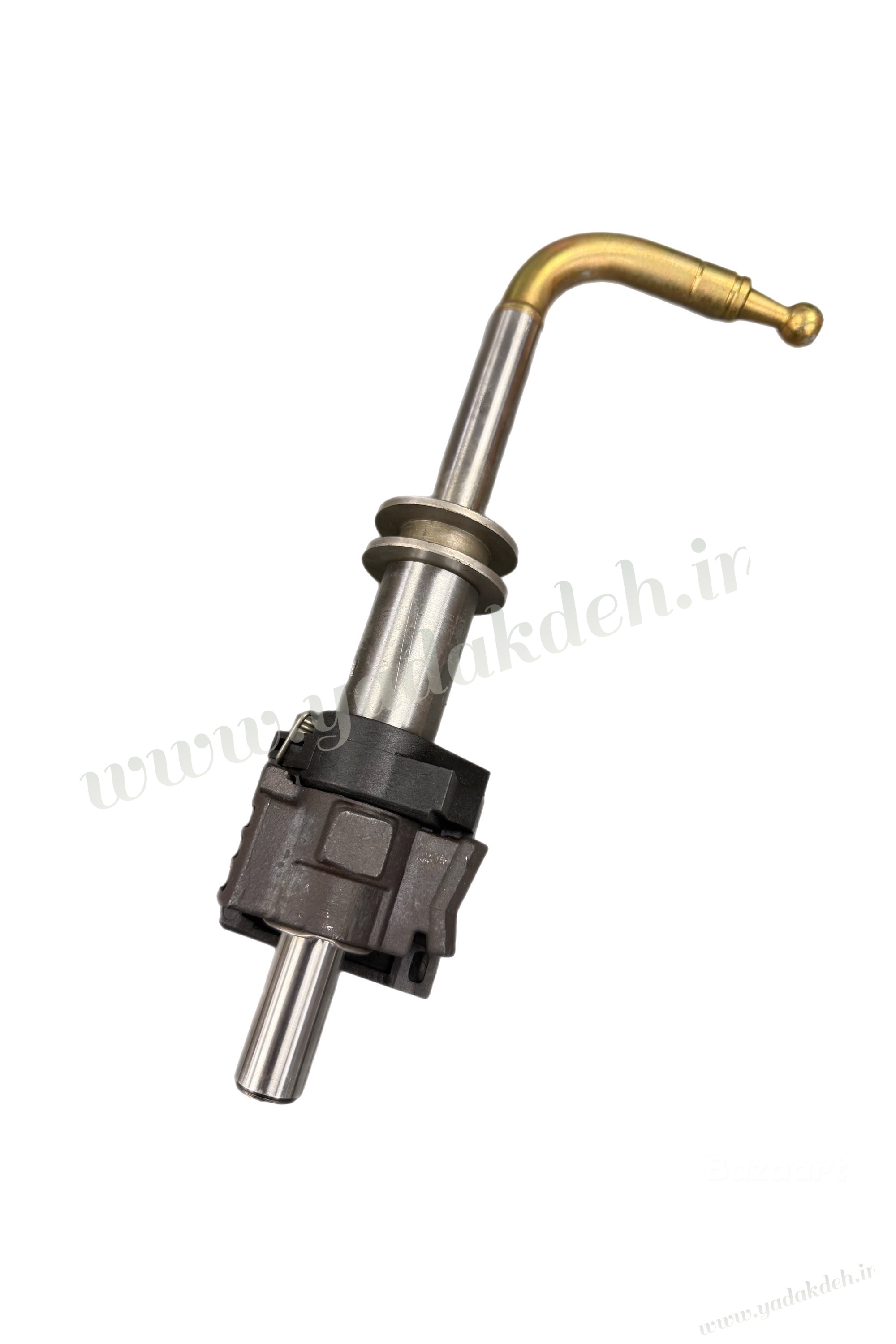 شفت تعویض دنده رانا و دنا MT6 ایساکو اصلی در کنار جعبه شرکتی - مجموعه محور و انگشتی تعویض دنده.