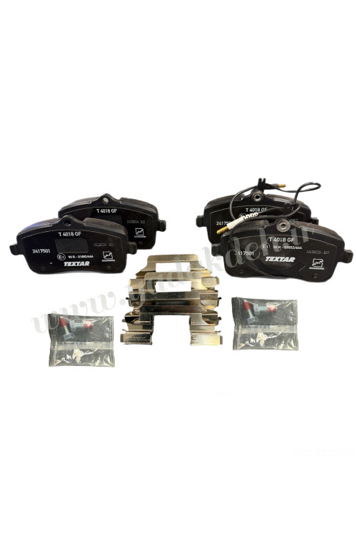 لنت ترمز جلو پژو ۴۰۷ با کیت کامل (چهار لنت و متعلقات) برند تکستار پارسیان ترمز Textar