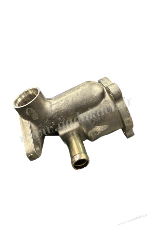 نمای پشت و ورودی لوله فرعی پوسته ترموستات هایما S7 توربو - محل اتصال شلنگ بایپس