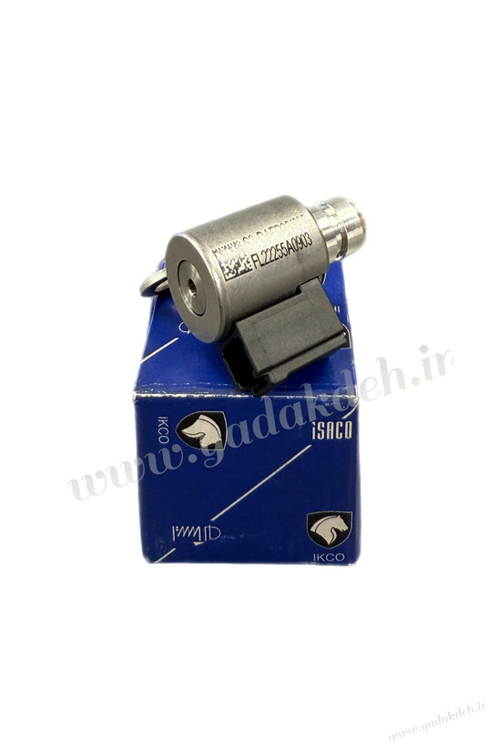 سوپاپ برقی گیربکس اتوماتیک دنا پلاس ایساکو - قطعه اصلی همراه با جعبه شرکتی ISACO و کانکتور برق